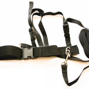 szelki asekuracyjne do nauki jazdy na nartach czarne bo129