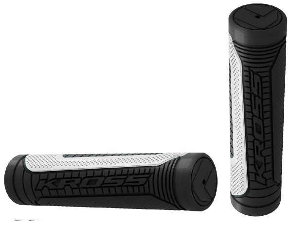 rowerowe chwyty kierownicy KROSS SCALE gripy 130mm czarno/białe