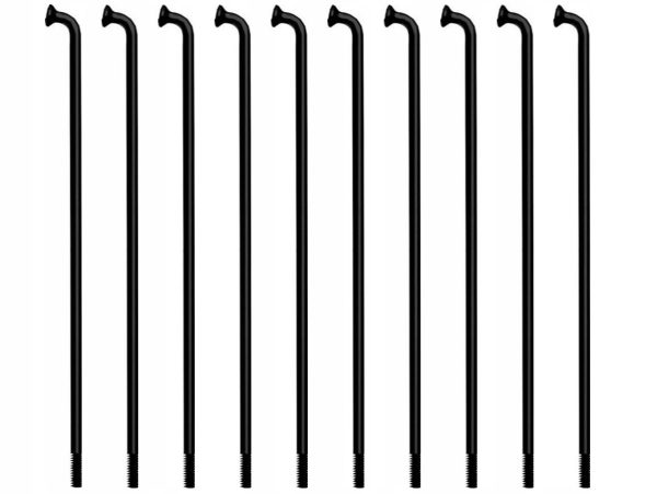 szprychy rowerowe CZARNE standard 2.0mm komplet 10 sztuk 270mm