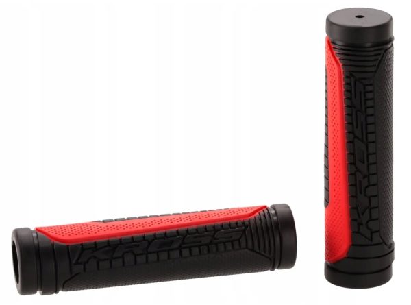 rowerowe chwyty kierownicy KROSS SCALE gripy 130mm czarno/czerwone