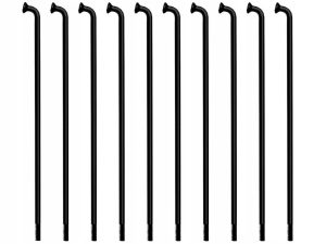 szprychy rowerowe CZARNE standard 2.0mm komplet 10 sztuk 222mm